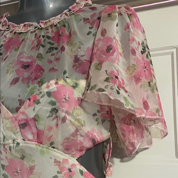 Hello Molly Pink Floral Mini Dress - Picture 3 of 11